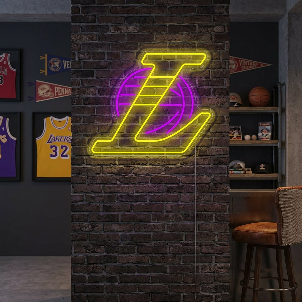 "La Basketball Team Logo" Neonskylt