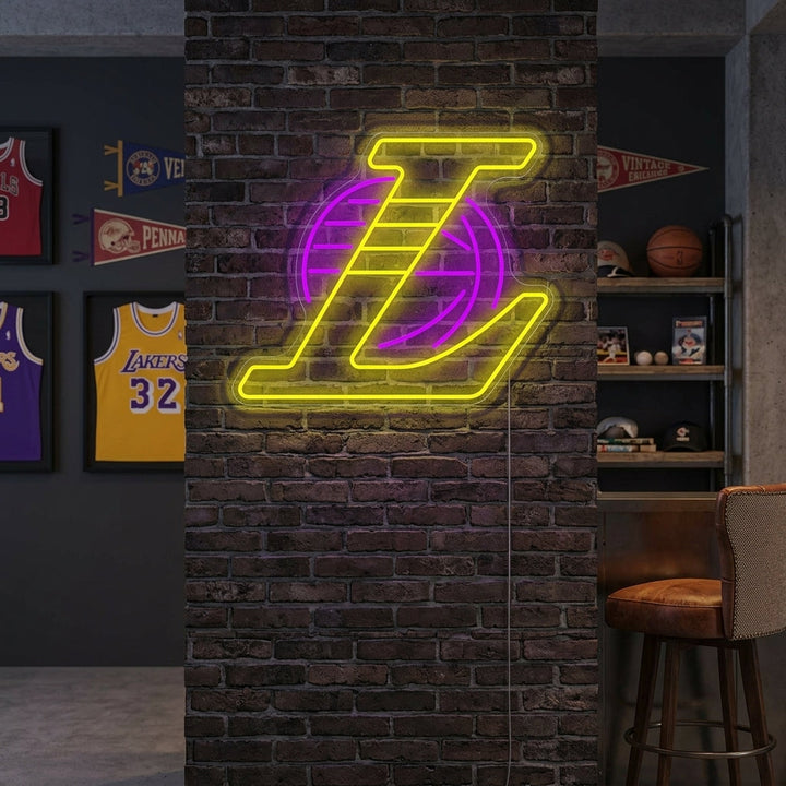 "La Basketball Team Logo" Neonskylt