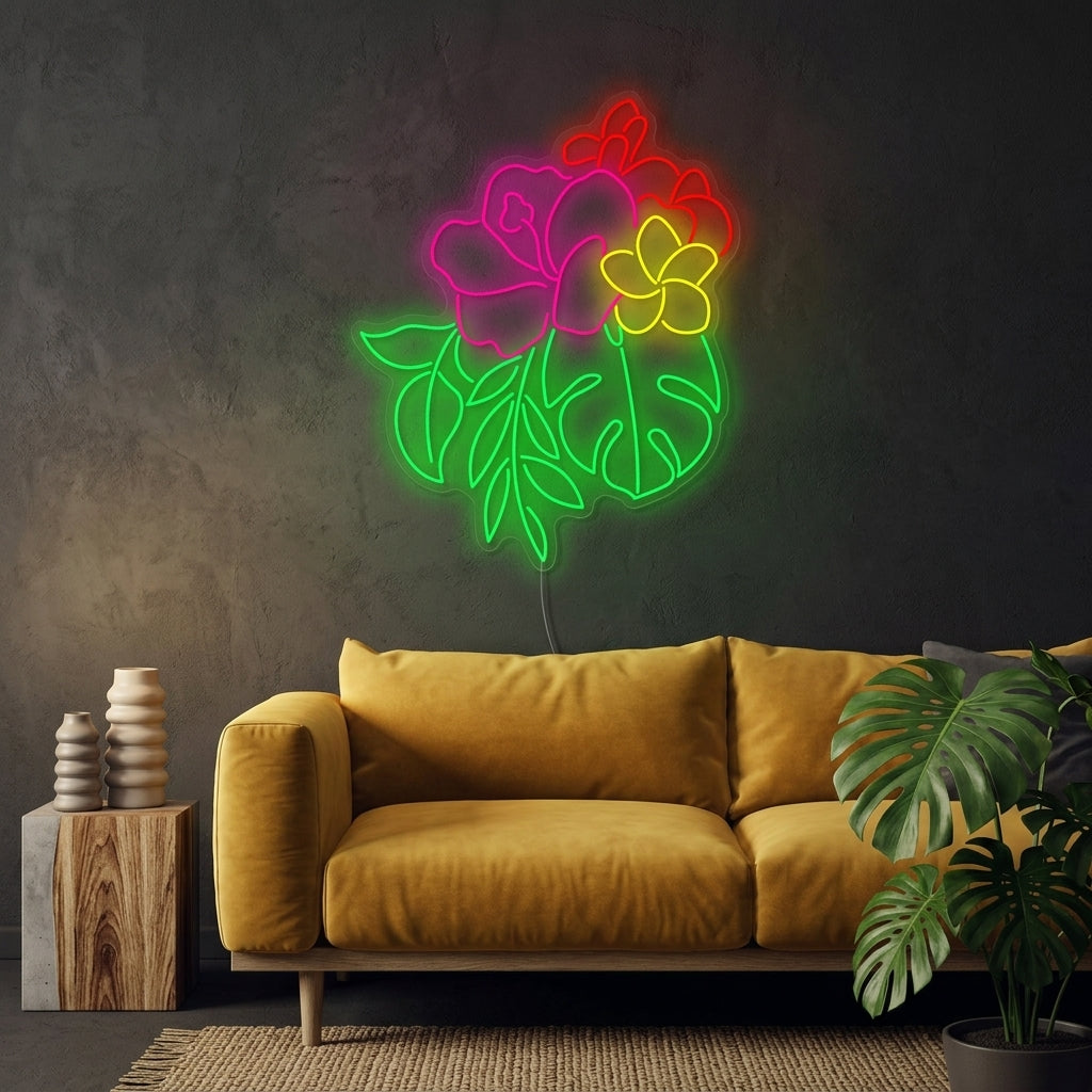 "Hibiskusblomma" Neonskylt