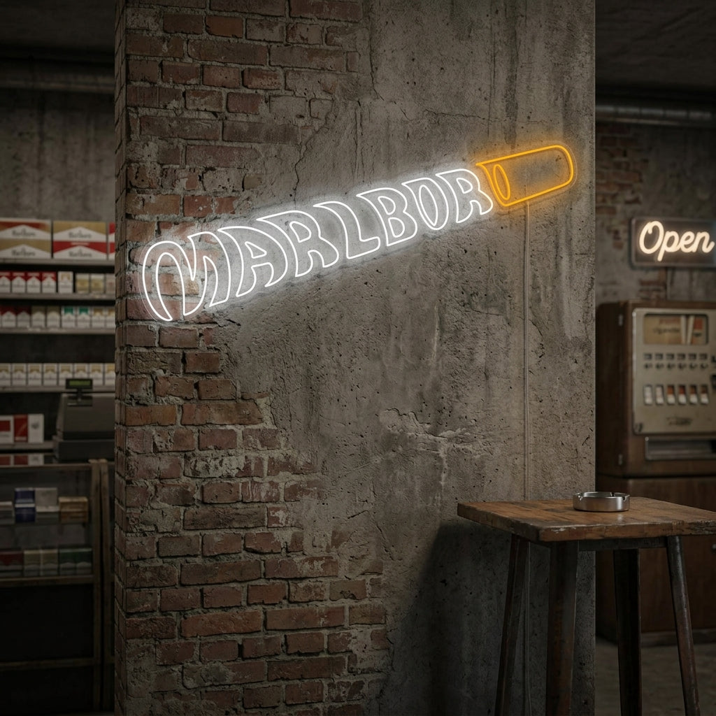 "Marlbor Cigarett" Neonskylt