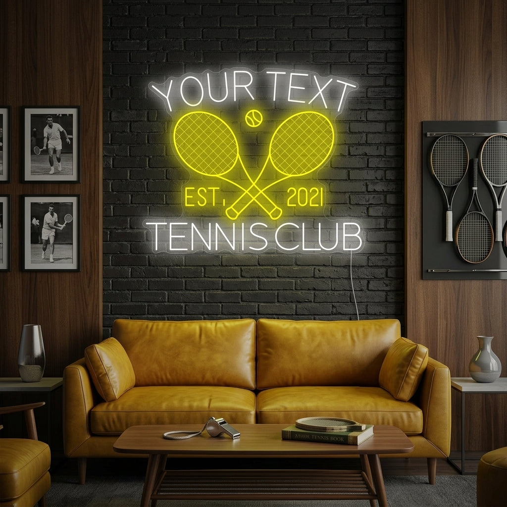 Personlig Neonskylt: Tennisklubba