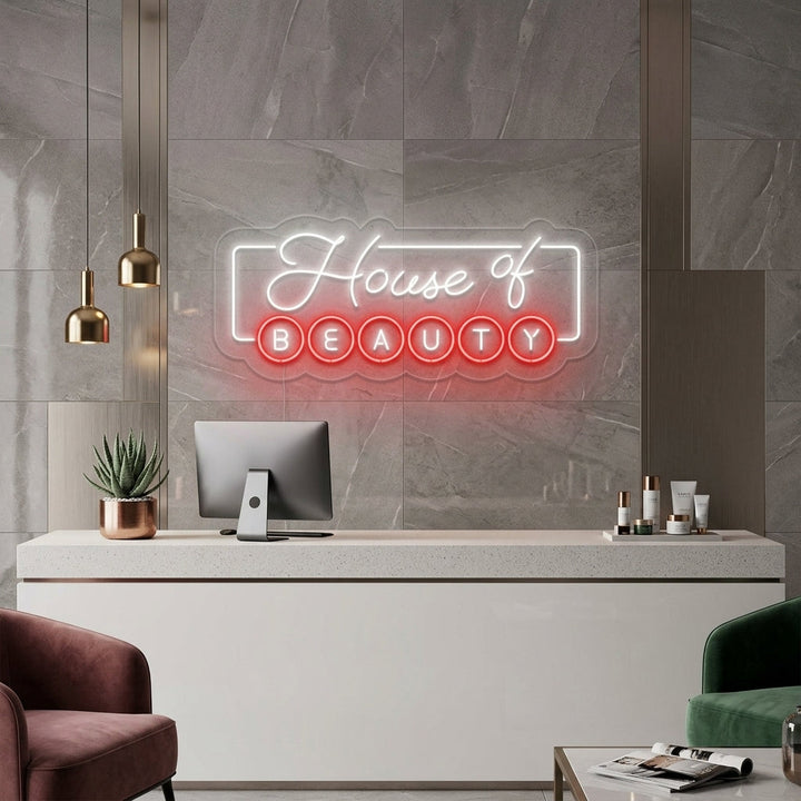 "House of Beauty" Neonskylt