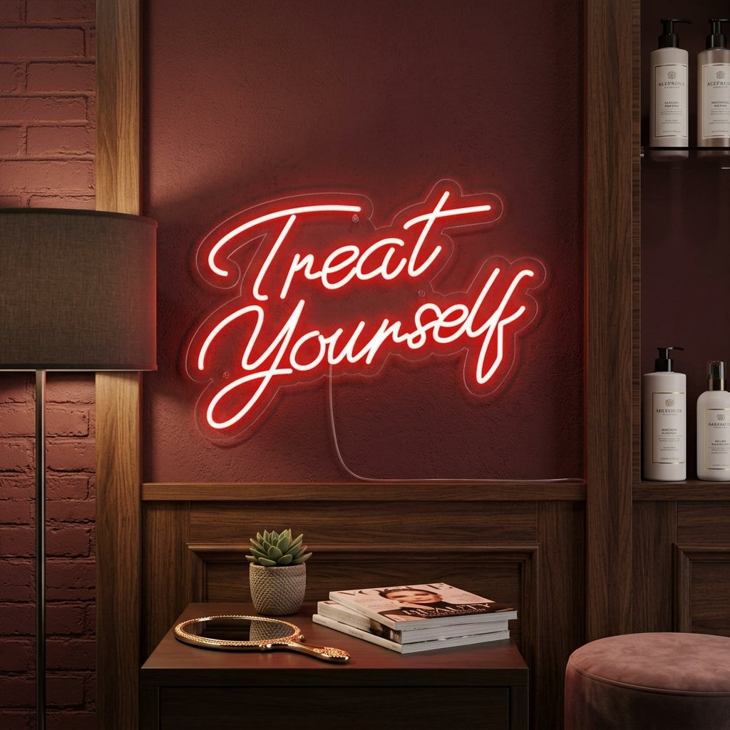 "Treat Yourself" Neonskylt