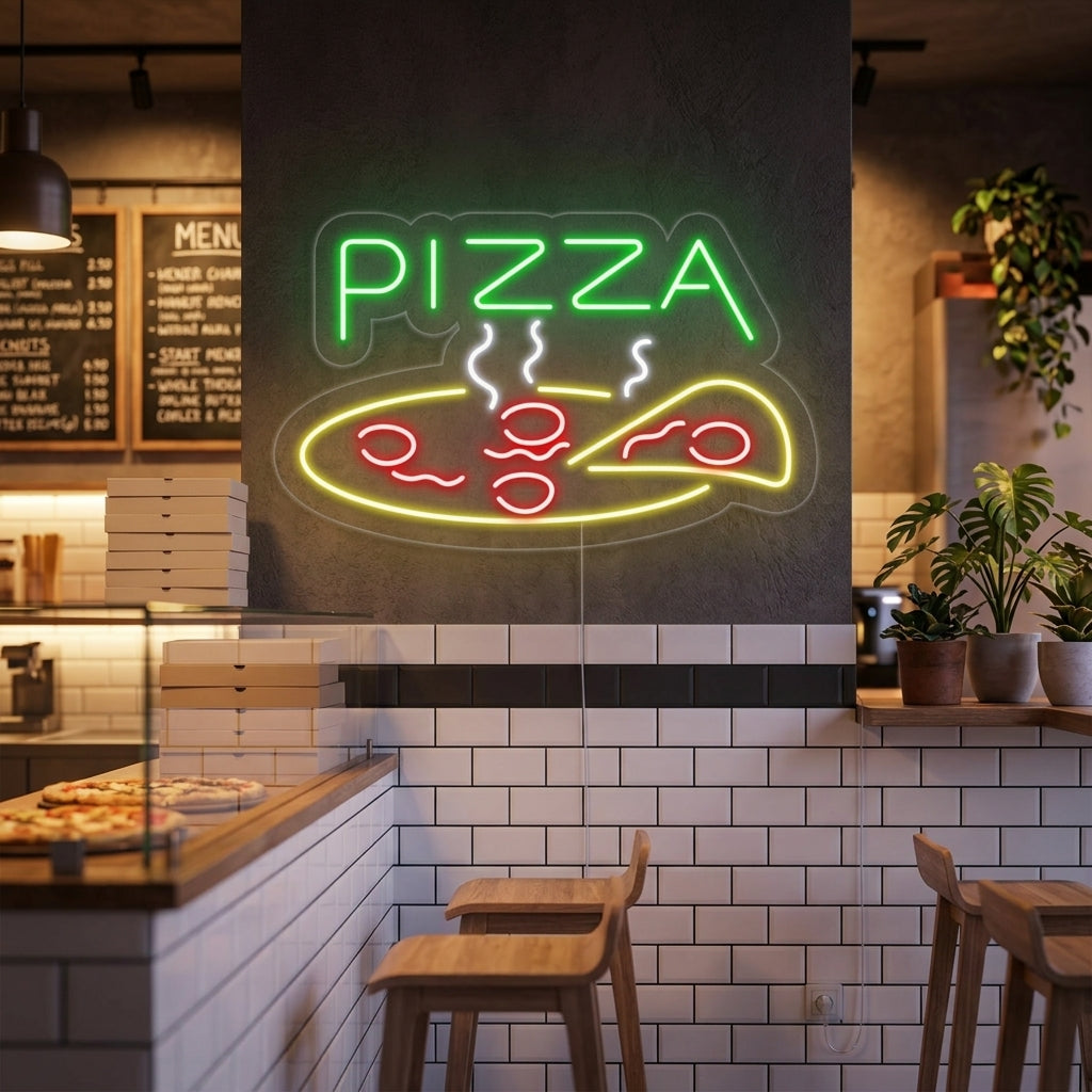 "Pizza, Mat, Restaurangskylt" Neonskylt