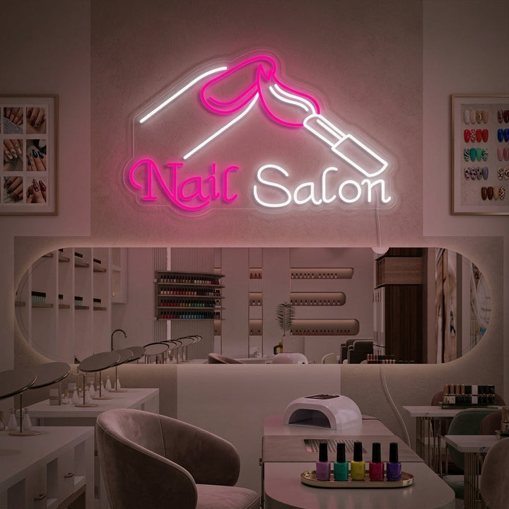 "Nails Salon" Neonskylt