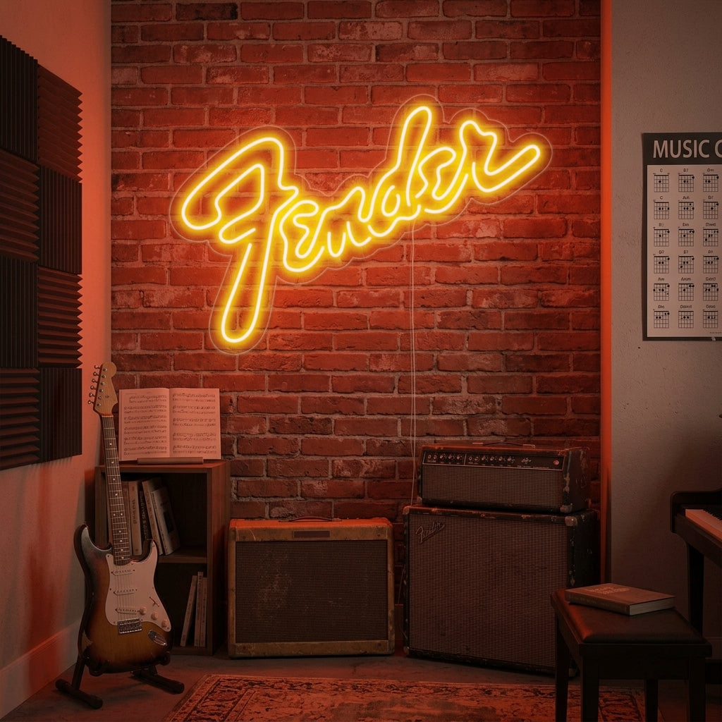 "Fender" Neonskylt