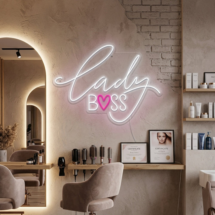 "Lady Boss" Neonskylt