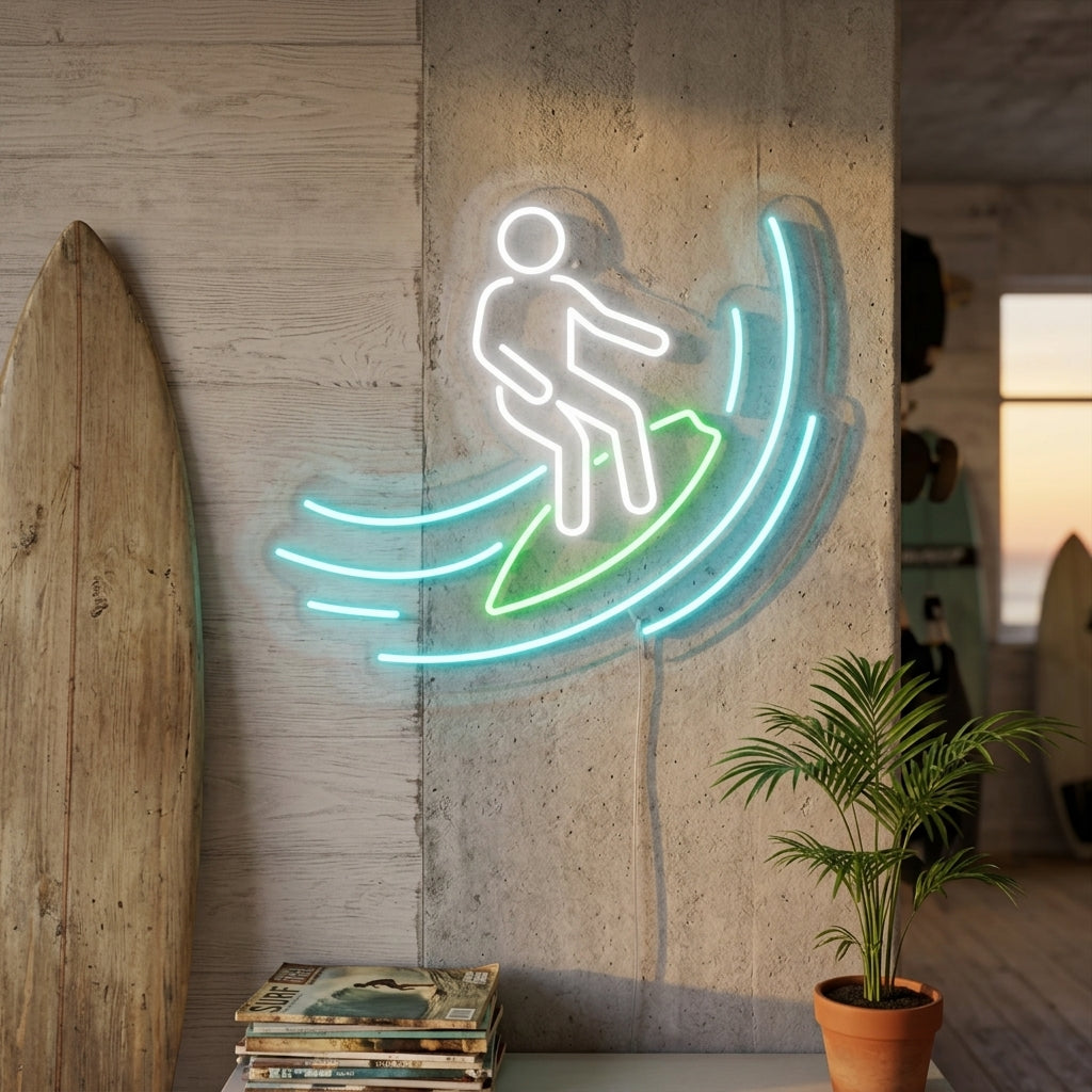 "Surfare" Neonskylt