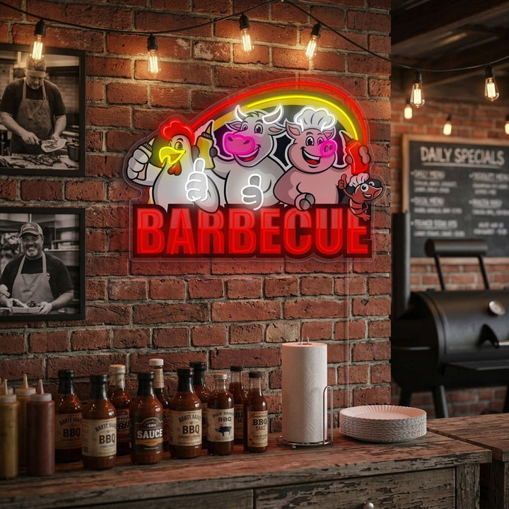 "Barbecue" Neonskylt