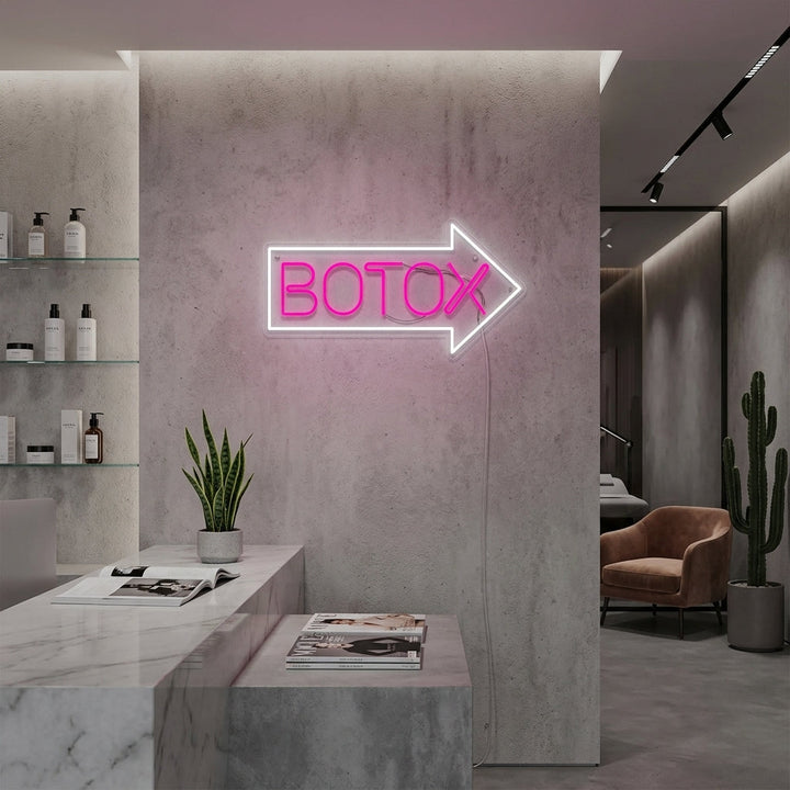 "Botox Kosmetisk Butik Hudvårdcenter" Neonskylt