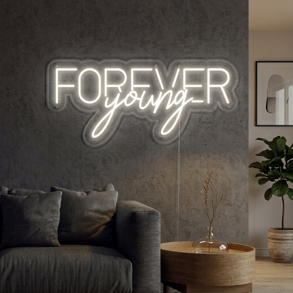 "Forever Young" Neonskylt