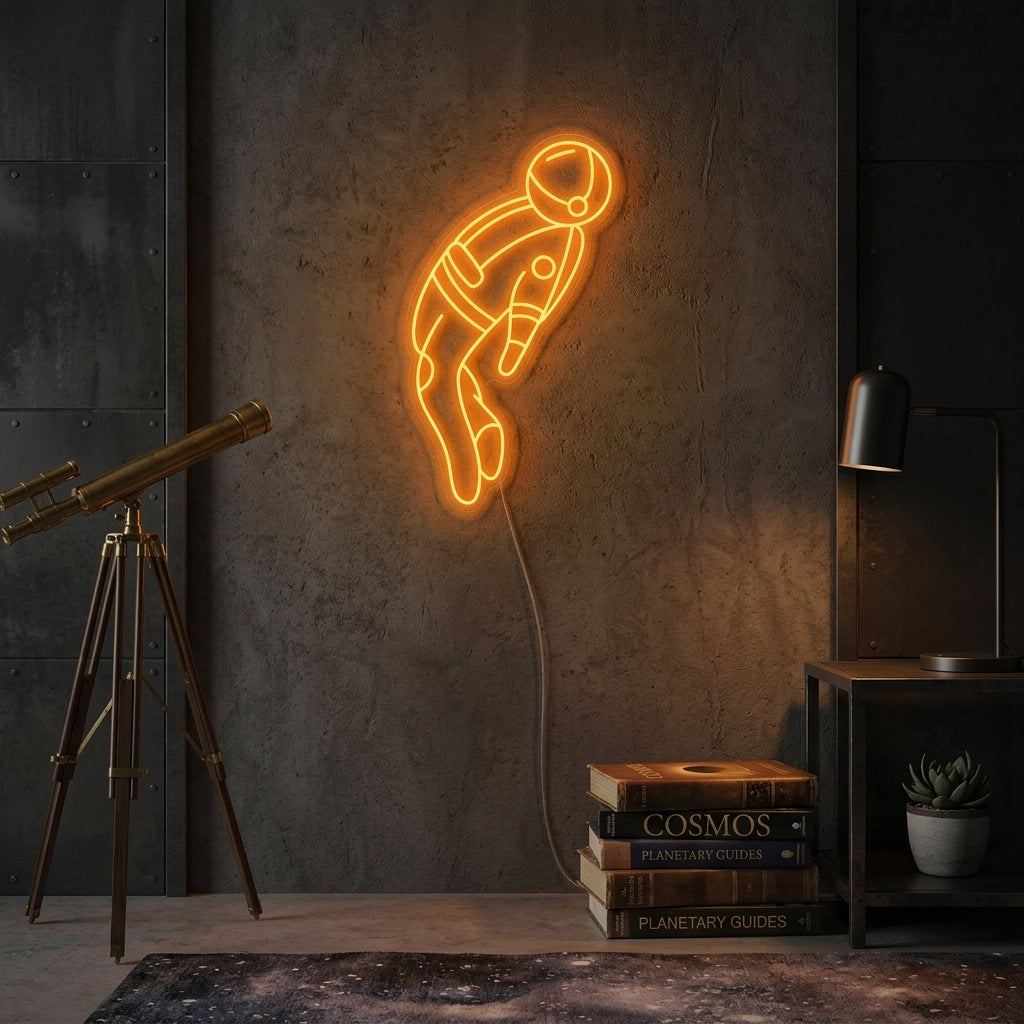 "Rymdman" Neonskylt