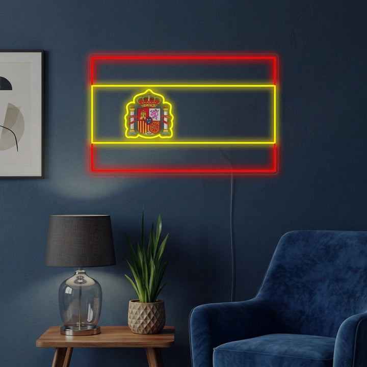 "Spaniens Flagga" Neonskylt