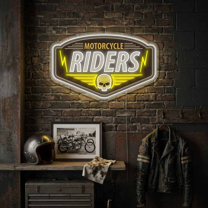 "Motorcycle Riders" Neonskylt