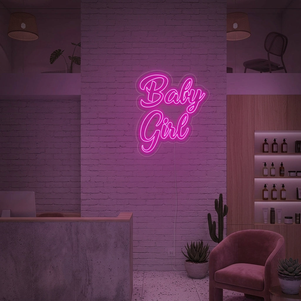 "Baby Girl" Neonskylt
