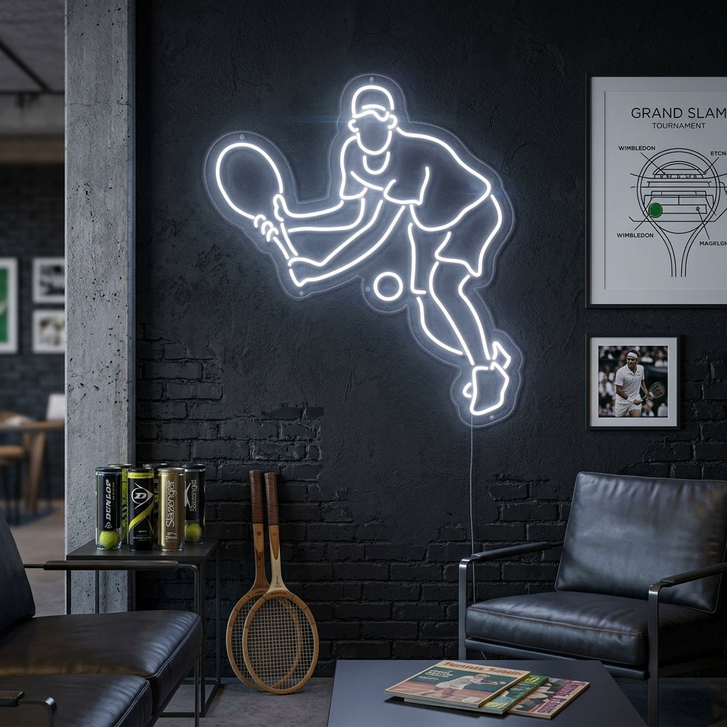 "Tennisspelare" Neonskylt