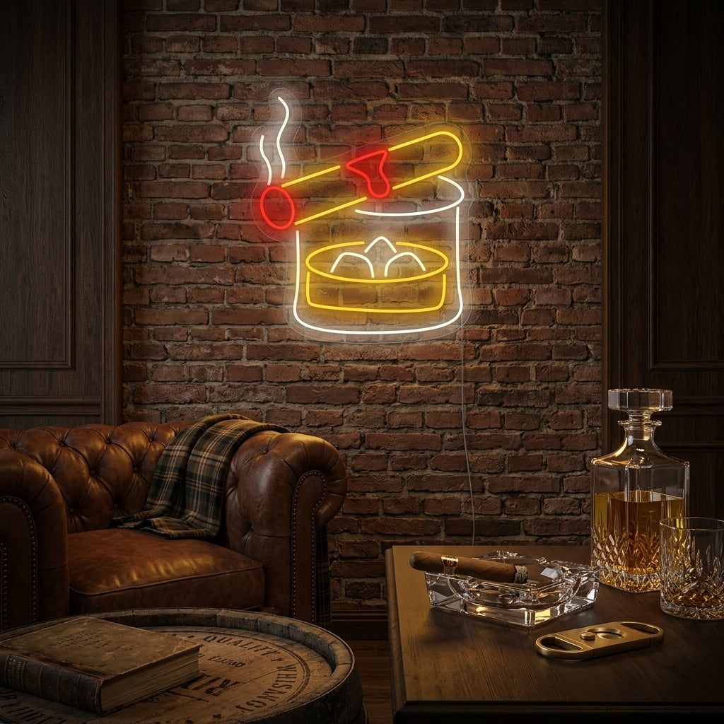 "Whiskeyglas" Neonskylt