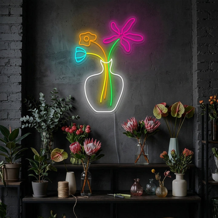 "Blomma" Neonskylt