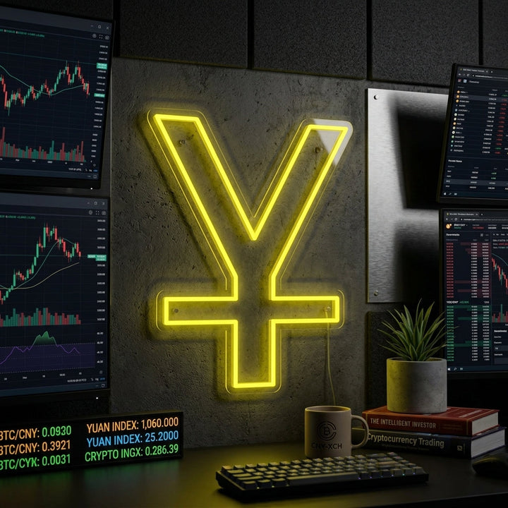 "Kinesisk Yuan" Neonskylt