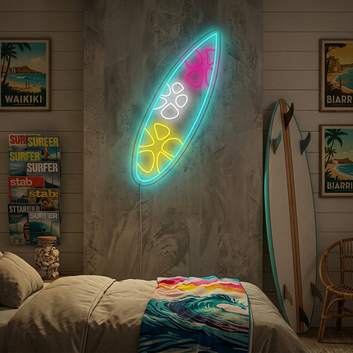 "Surfbräda" Neonskylt