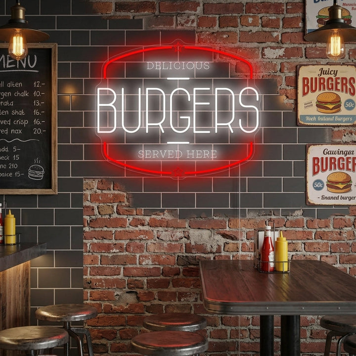 "Burgers" Neonskylt