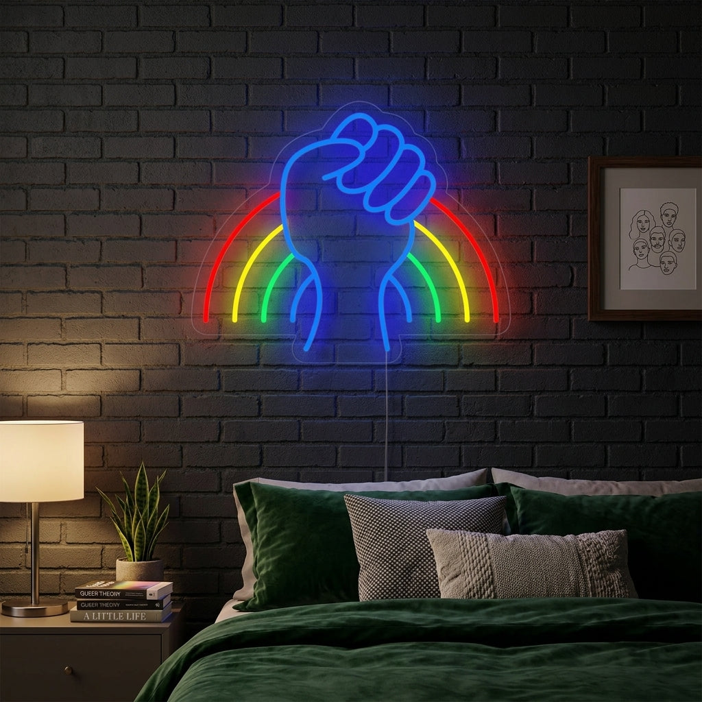 "Regnbågsflagg Lgbt-Stolthet Unik" Neonskylt