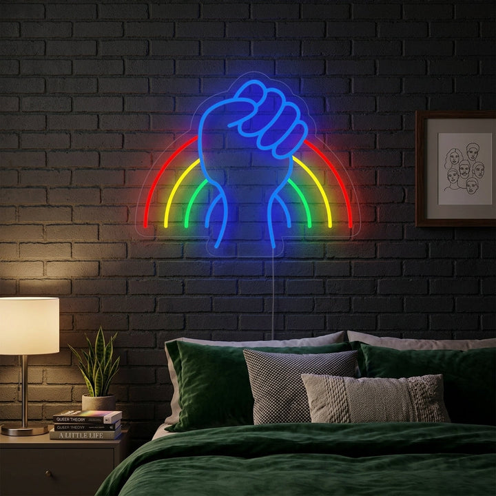 "Regnbågsflagg Lgbt-Stolthet Unik" Neonskylt