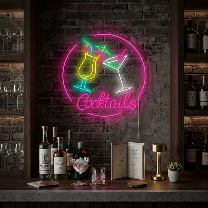 "Cocktails" Neonskylt