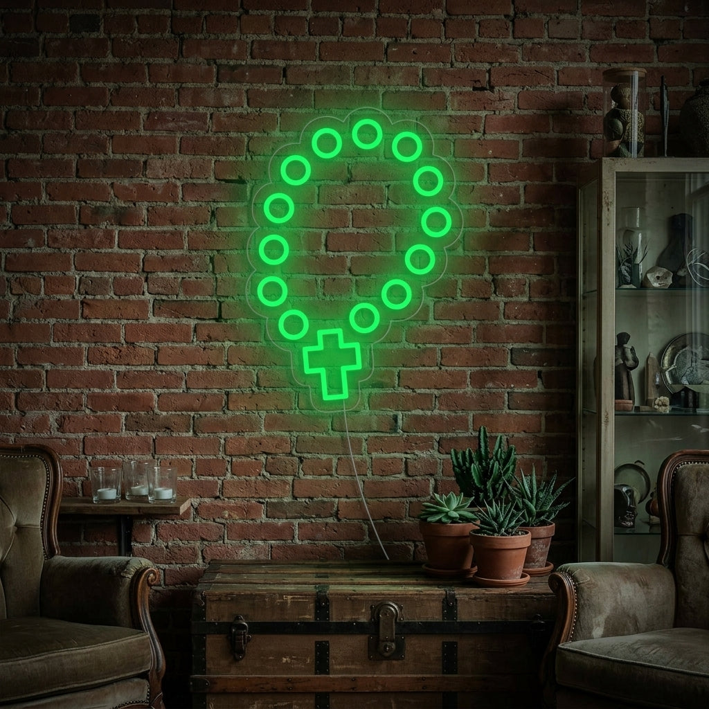 "Rosenkranspärlor" Neonskylt