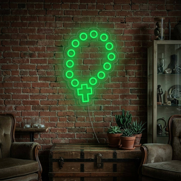 "Rosenkranspärlor" Neonskylt