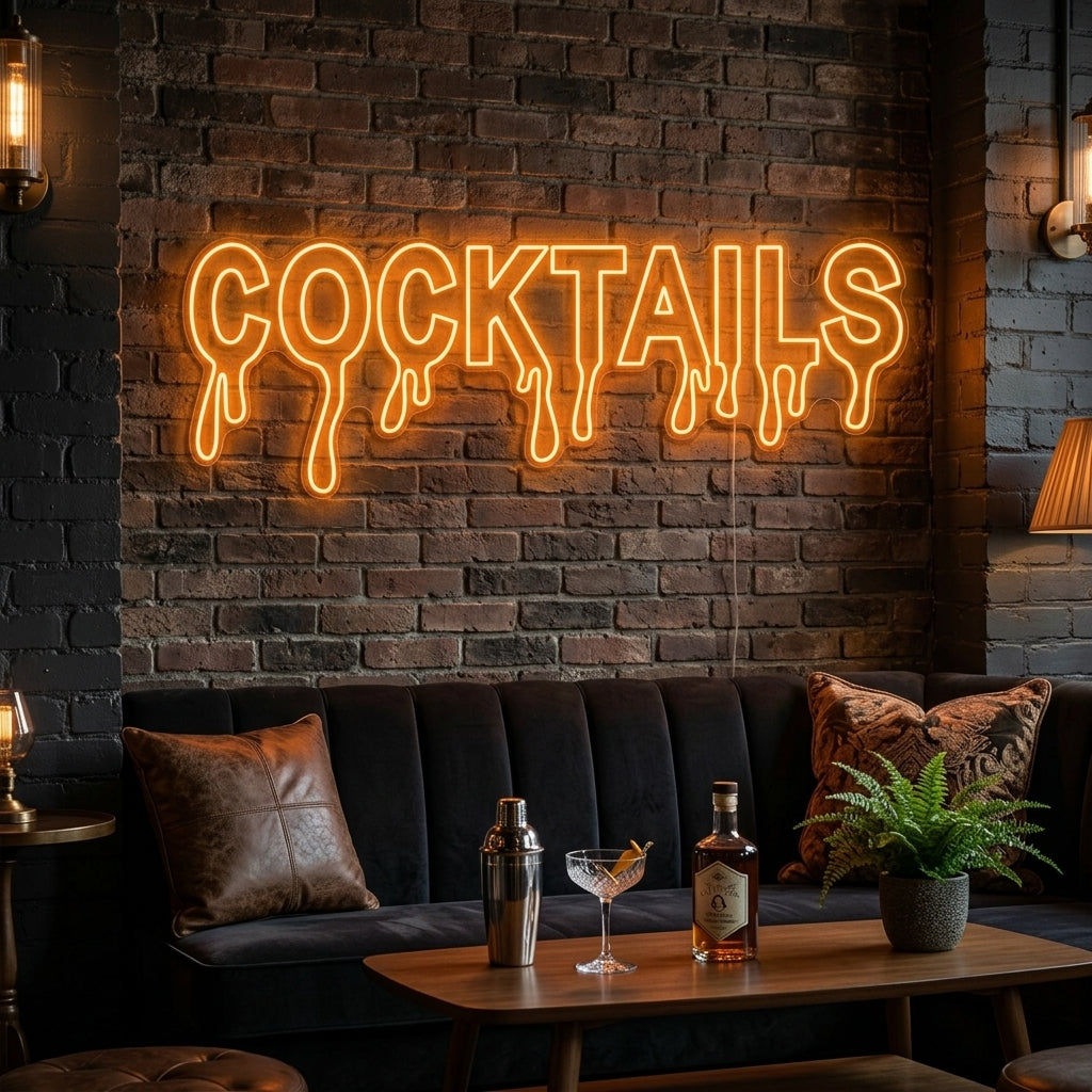 "Cocktails" Neonskylt