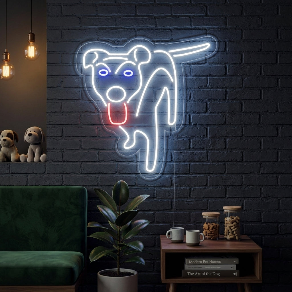 "Hund Logotyp" Neonskylt