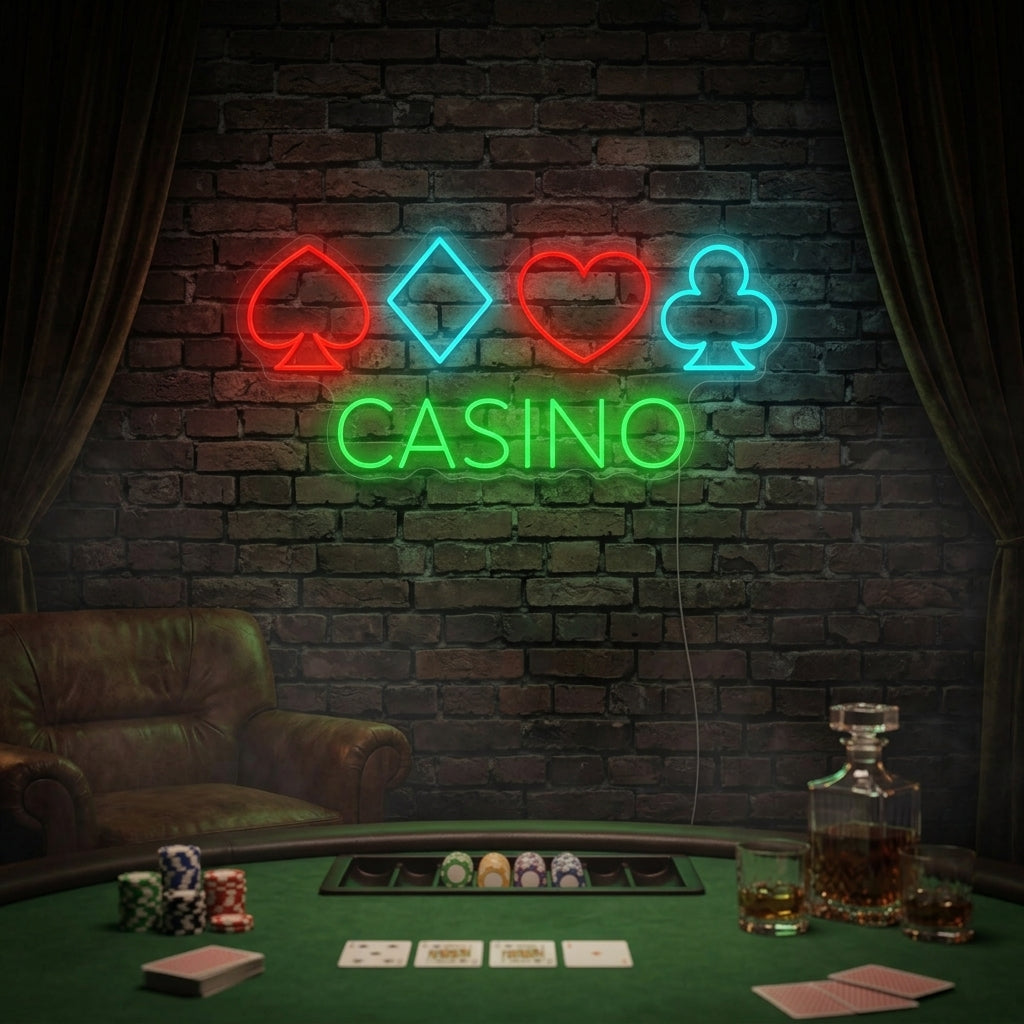 "Casino Poker" Neonskylt