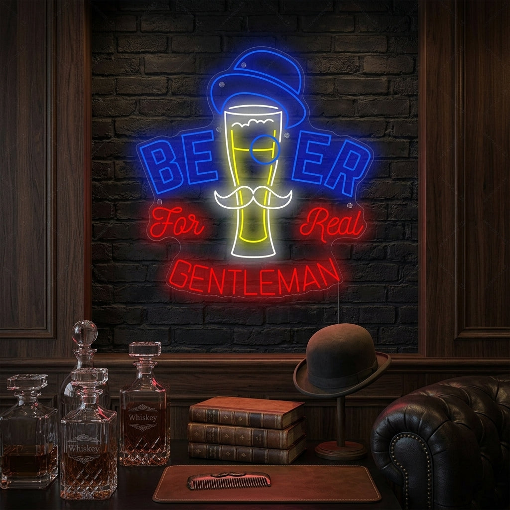 "Beer For Gentleman" Neonskylt