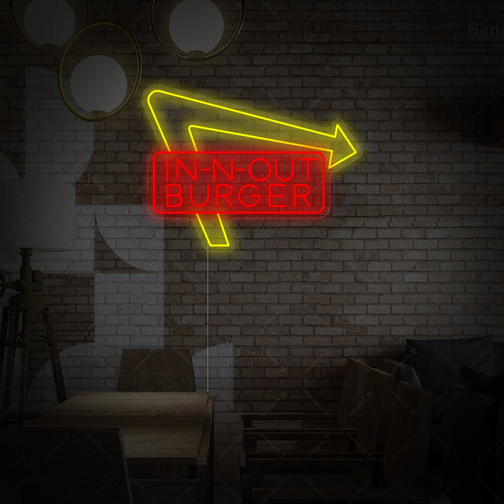 "In-N-Out Burger" Neonskylt
