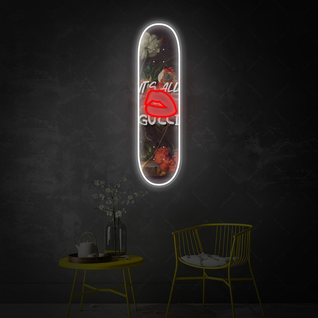"It’s All Good skateboard" Neonskylt