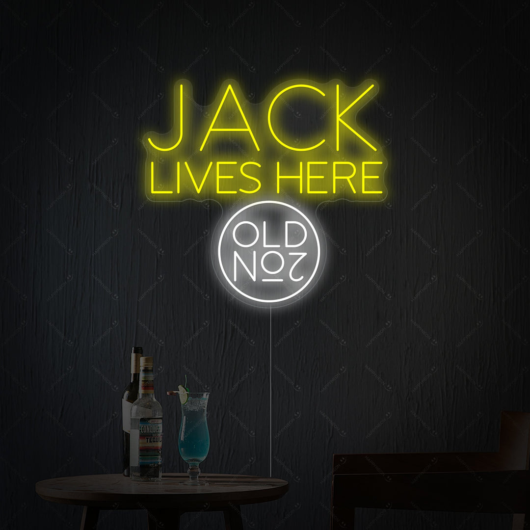 "Jack Lives Here No.7" Neonskylt