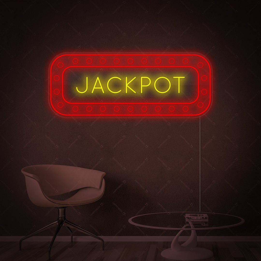 "Jackpot" Neonskylt