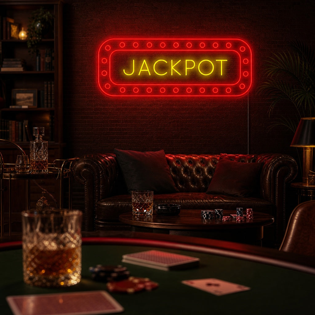 "Jackpot" Neonskylt