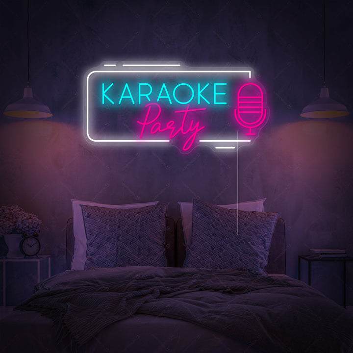 "Karaoke Party" Neonskylt