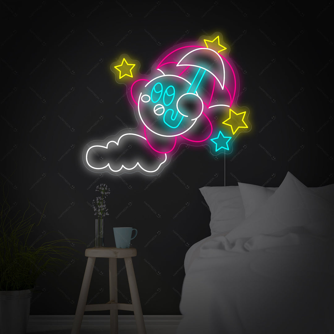 "Kirby Paraply" Neonskylt