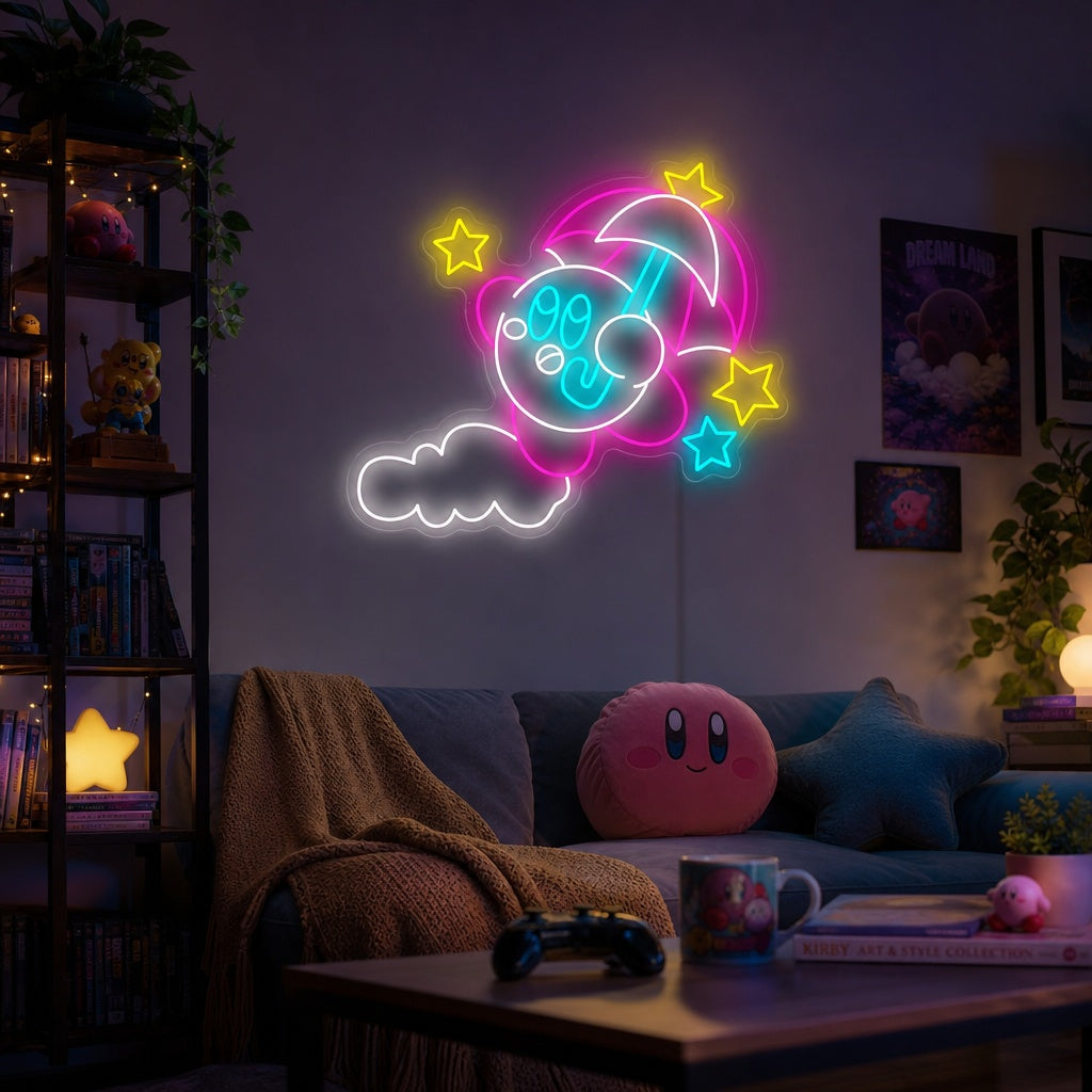"Kirby Paraply" Neonskylt
