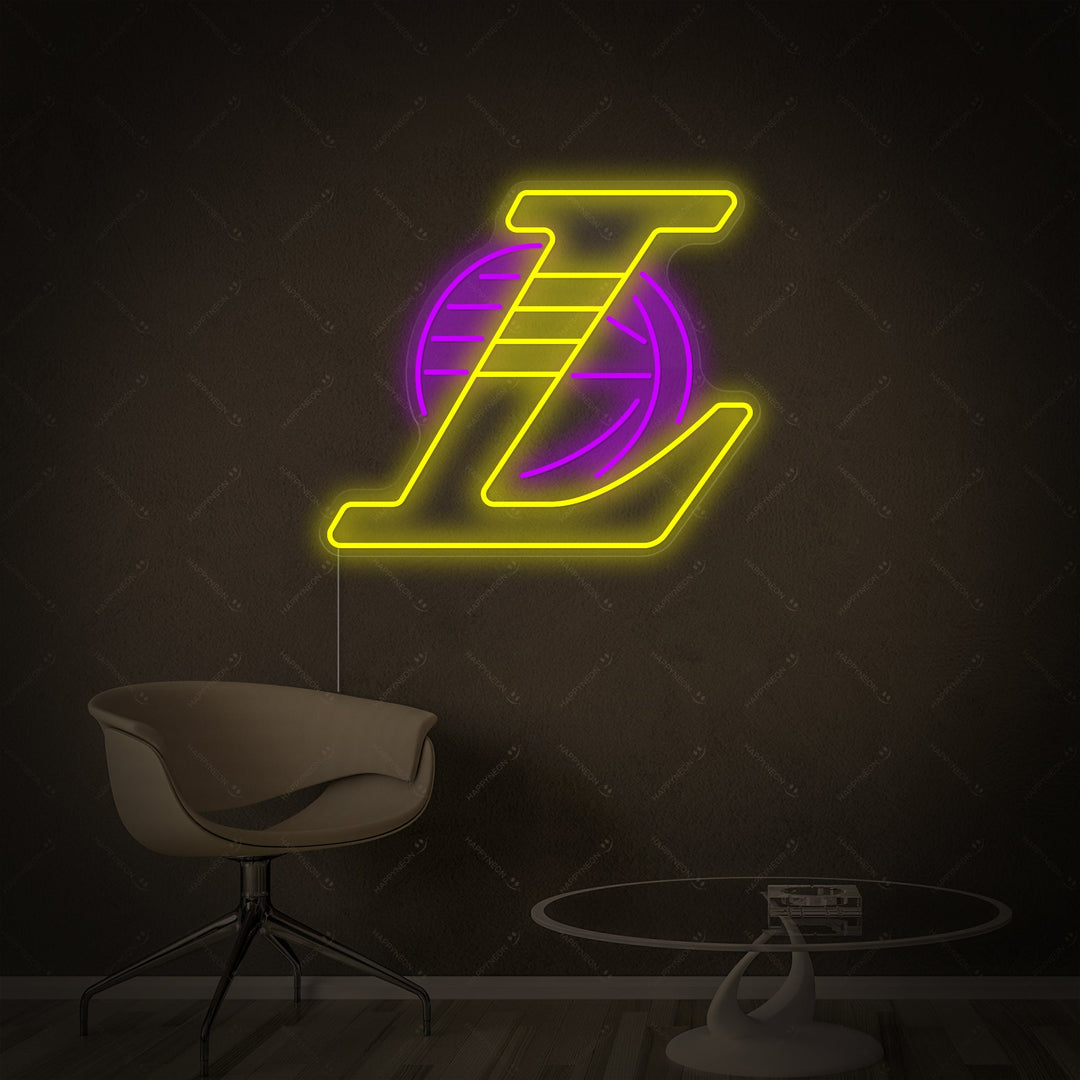 "La Basketball Team Logo" Neonskylt