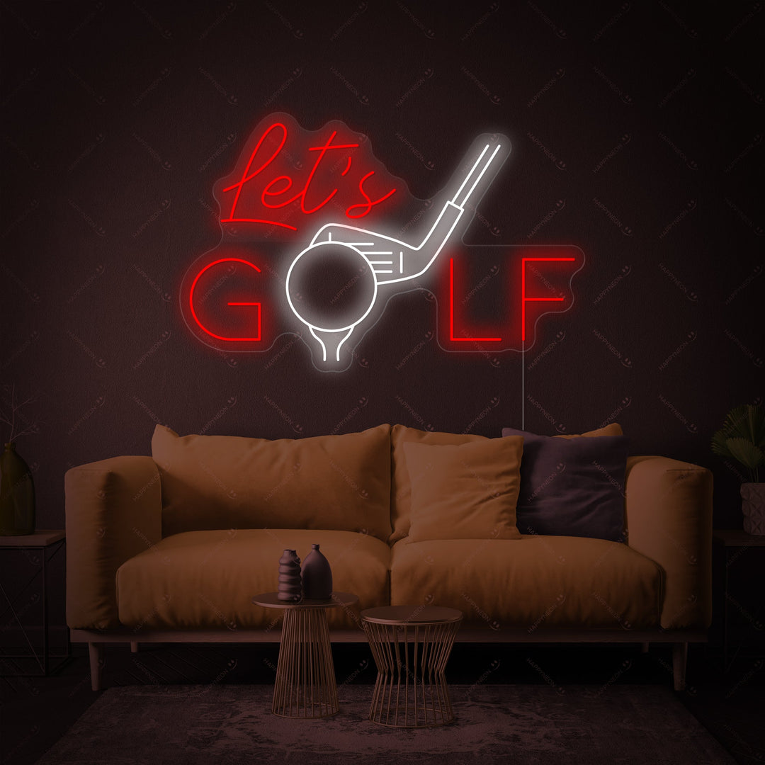 "Let's Golf" Neonskylt