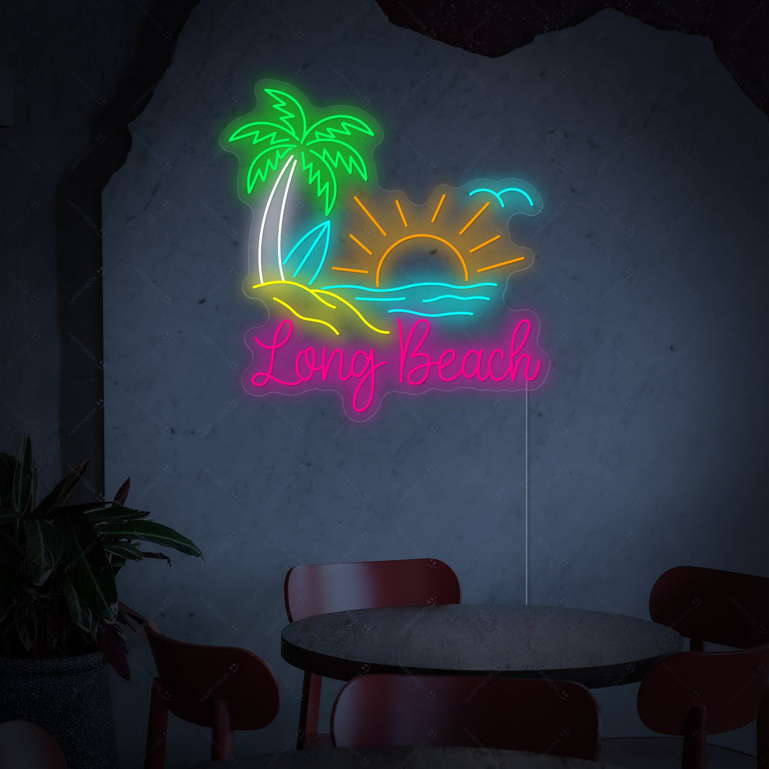 "Long Beach" Neonskylt