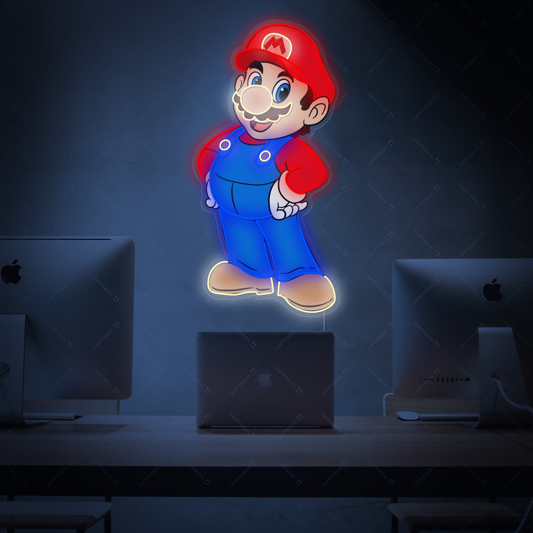 "Mario" Neonskylt