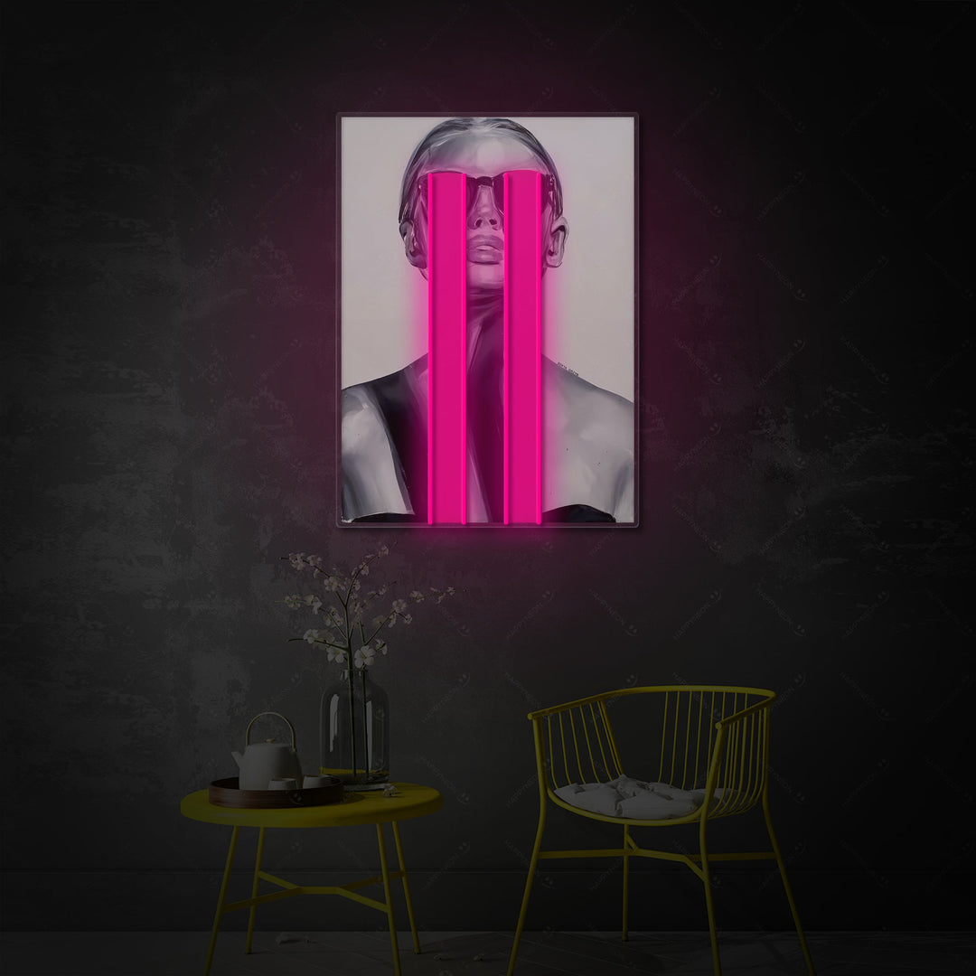 "Maskerad musa" Neonskylt