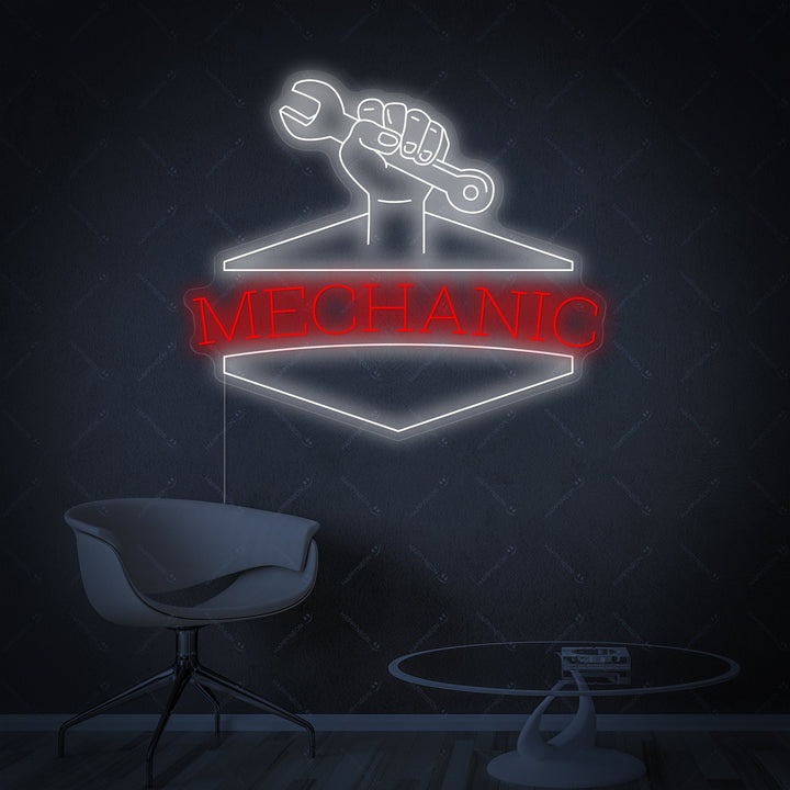 "Mechanic" Neonskylt