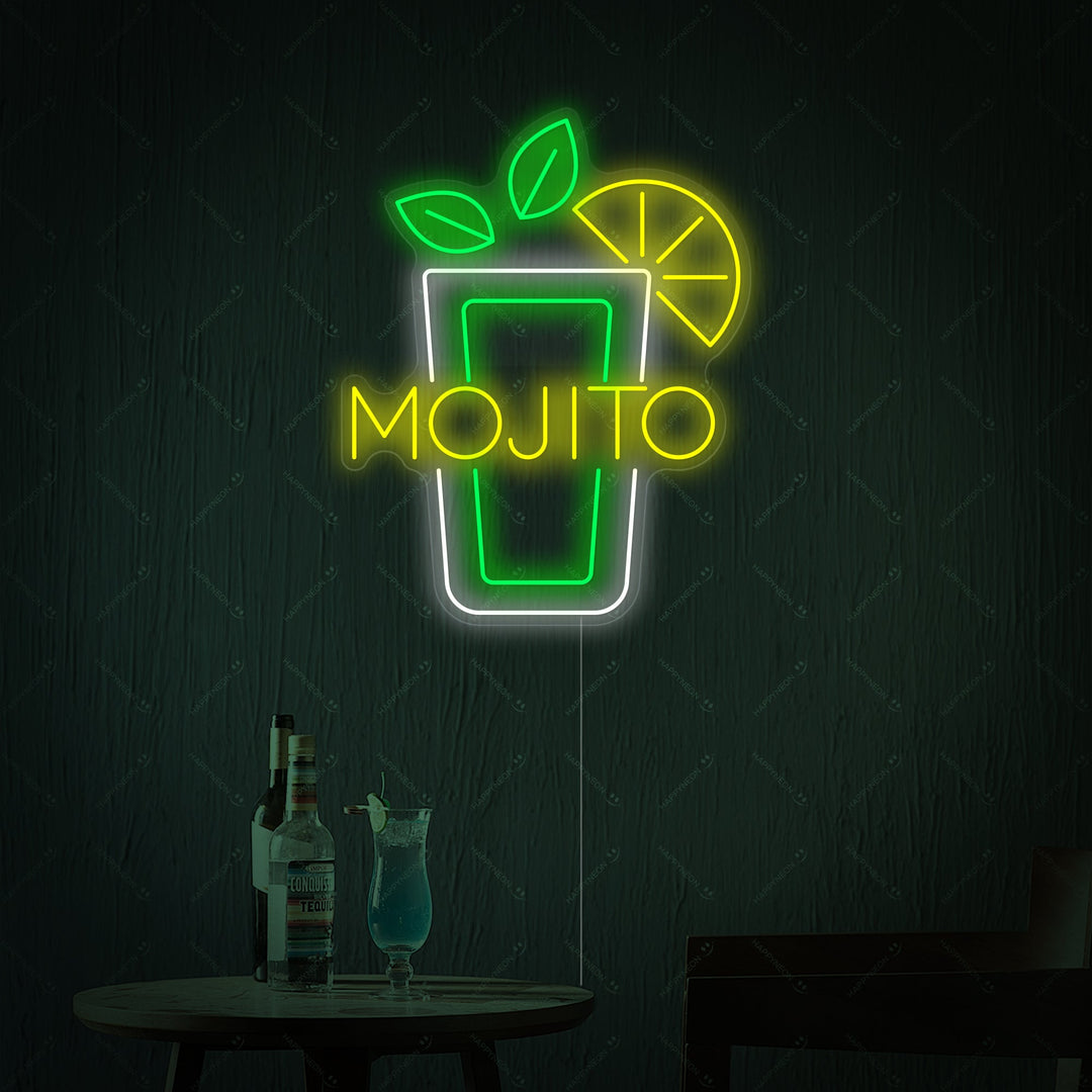 "Mojito vinglas" Neonskylt