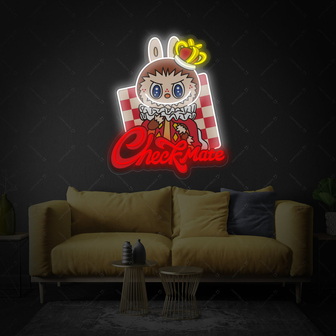 "Labubu Let's Checkmate" Neonskylt